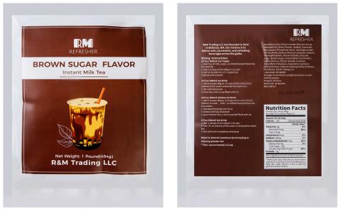 R&M Trading LLC Issues Allergy Alert on Undeclared Milk in R&M Refresher Instant Milk Tea Powder