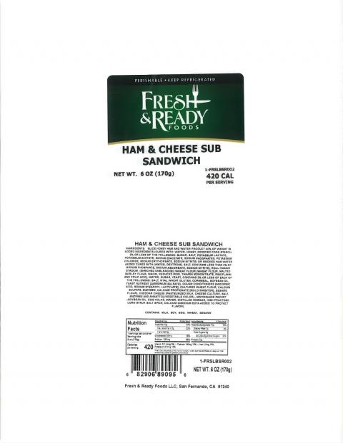 Fresh & Ready Foods Voluntarily Recalls Ready-to-Eat Sandwiches and Snack Items Sold in Arizona, California, Nevada and Washington Due to Possible Listeria monocytogenes Contamination