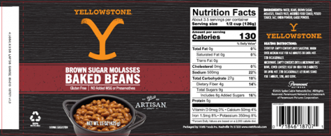 Vietti Food Group Issues Allergy Alert on Undeclared Soy in 15-oz Yellowstone Brown Sugar Molasses Baked Beans
