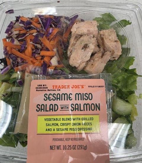 Trader Joe’s Sesame Miso Salad with Salmon Voluntarily Recalled Due to Undeclared Milk Allergen