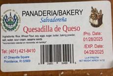 Panaderia Salvadorena, Inc. Issues Allergy Alert On Undeclared Milk In Quesadilla De Queso