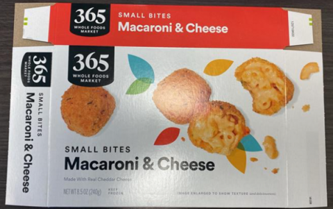 C.H. Guenther & Son LLC Issues Allergy Alert on Undeclared Egg in “365 Whole Foods Market Small Bites Macaroni & Cheese”
