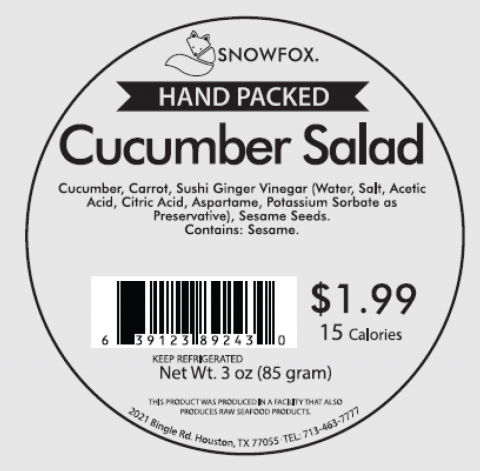 JFE Franchising, Inc. Recalls A Limited Number of Cucumber Products Because Of Possible Health Risk