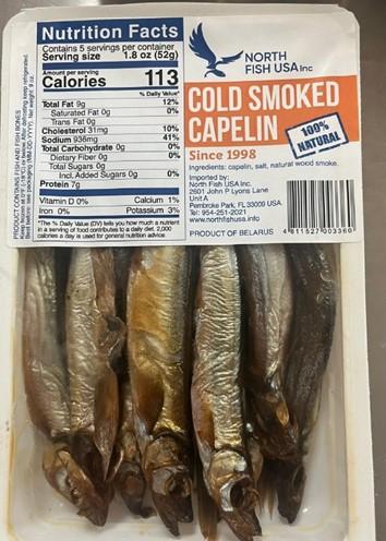 North Fish USA Inc. Recalls “Cold Smoked Capelin” Because of Possible Health Risk