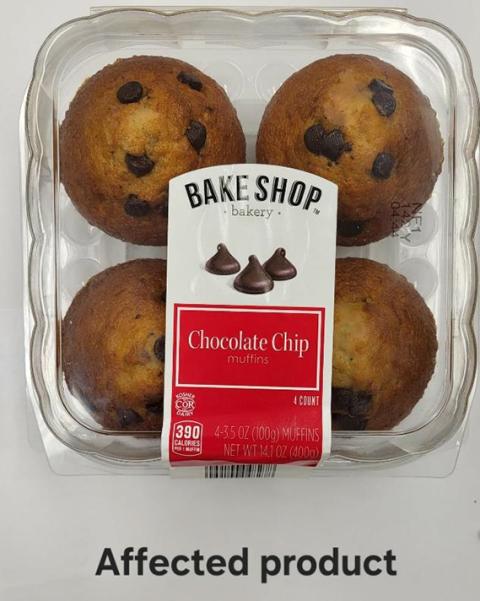 FGF Issues Allergy Alert on Undeclared Walnuts in “Aldi - Bakeshop Chocolate Chip Muffin 4 Count