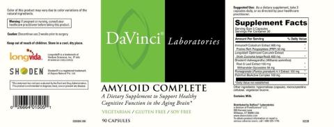 DaVinci Laboratories Issues Allergy Alert on Undeclared Shellfish Allergen in Amyloid Complete Product Lot 549853001