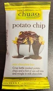Chuao Chocolatier Recalls Its: .39 oz /11 Gram Potato Chip Mini Bar Lot 4022 Due to Undeclared Hazelnuts