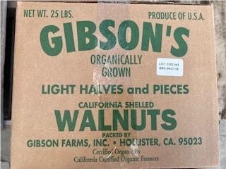 Gibson Farms Voluntarily Recalls Organic Light Halves and Pieces Shelled Walnuts Because of Possible Health Risk
