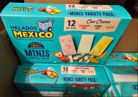 Tropicale Foods Recalls Helados Mexico Mini Cream Variety Pack Because of Possible Health Risk