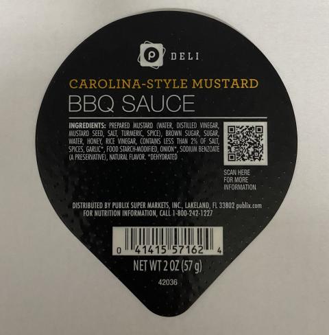 Ventura Foods Issues Allergy Alert on Undeclared Fish (Anchovy) Allergen in Publix Deli Carolina- Style Mustard BBQ Sauce
