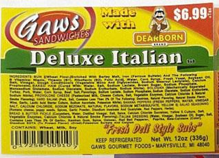 Gaws Gourmet Foods Issues Allergy Alert on Undeclared Sesame in Sandwiches