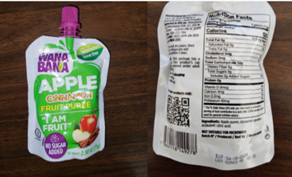 WanaBana Recalls WanaBana, Weis, and Schnucks Apple Cinnamon Fruit Purée Pouches & Cinnamon Apple Sauce Due to Elevated Lead Levels