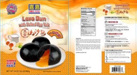 PRIME FOOD PROCESSING LLC ISSUES ALLERGY ALERT ON UNDECLARED (MILK) IN LAVA BUN W/ SALTED EGG YOLK AND LAVA BUN WITH GREEN TEA FLAVOR