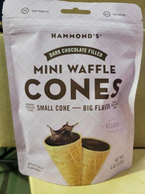 Hammond’s Candies Issues Allergy Alert on Undeclared Milk in Hammond’s Dark Chocolate Filled Mini Waffle Cones