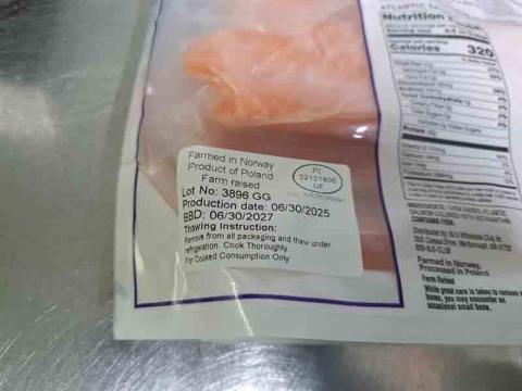 Slade Gorton & Co., Inc, Recalls One Lot of Wellsley Farms Farm-Raised Atlantic Salmon Sold at BJ’s Wholesale Club due to Potential Listeria Monocytogenes Contamination