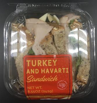GHGA, LLC. Issues Allergy Alert  for Undeclared Sesame in Turkey and Havarti Sandwich