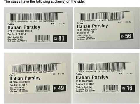 Pacific International Marketing Recalls Fresh Italian Parsley Because of Possible Health Risk