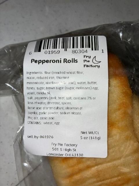 Fry Pie Factory Issues Voluntary Recall of Pepperoni Rolls for Undeclared Milk Allergen and Process Deviation